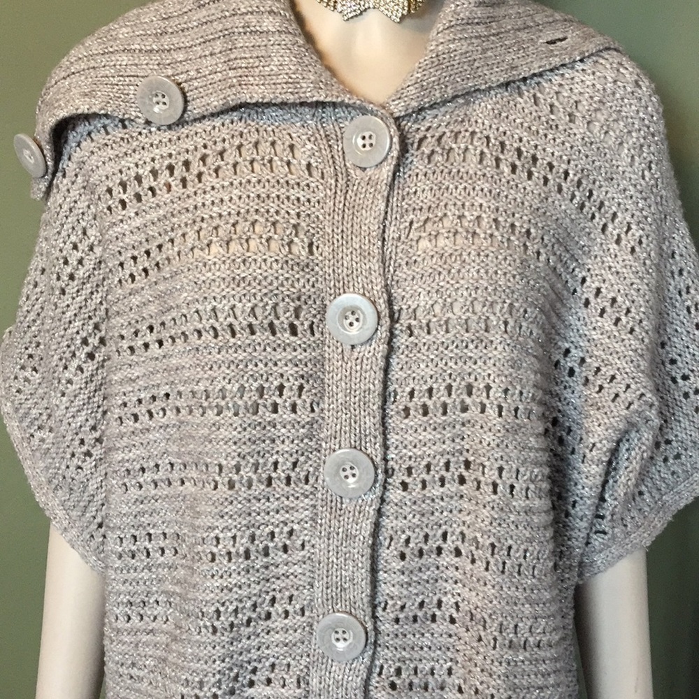 Grey Turtleneck Button Front Sweater, Bnwot - image 3